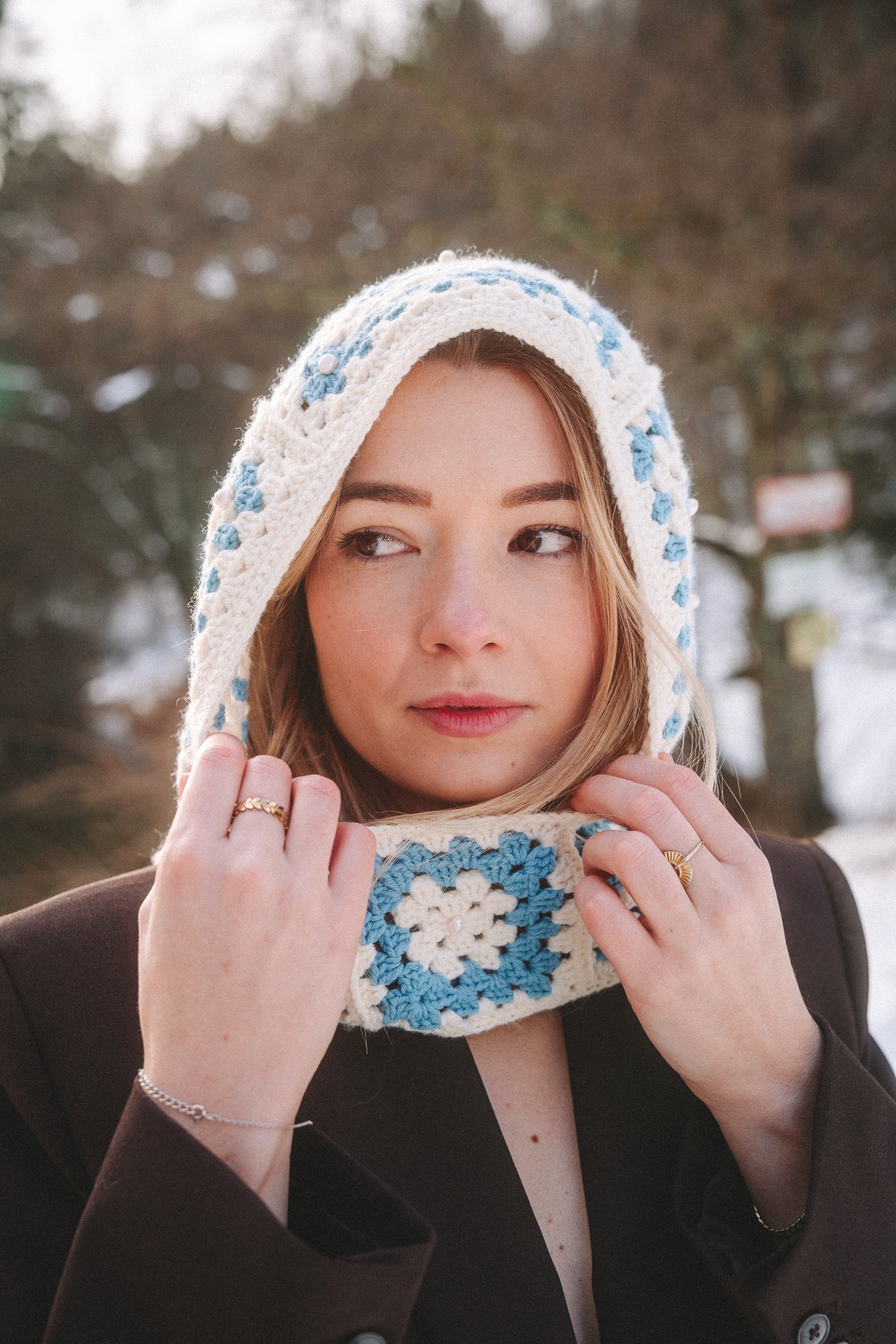 Cagoule crochet Azul