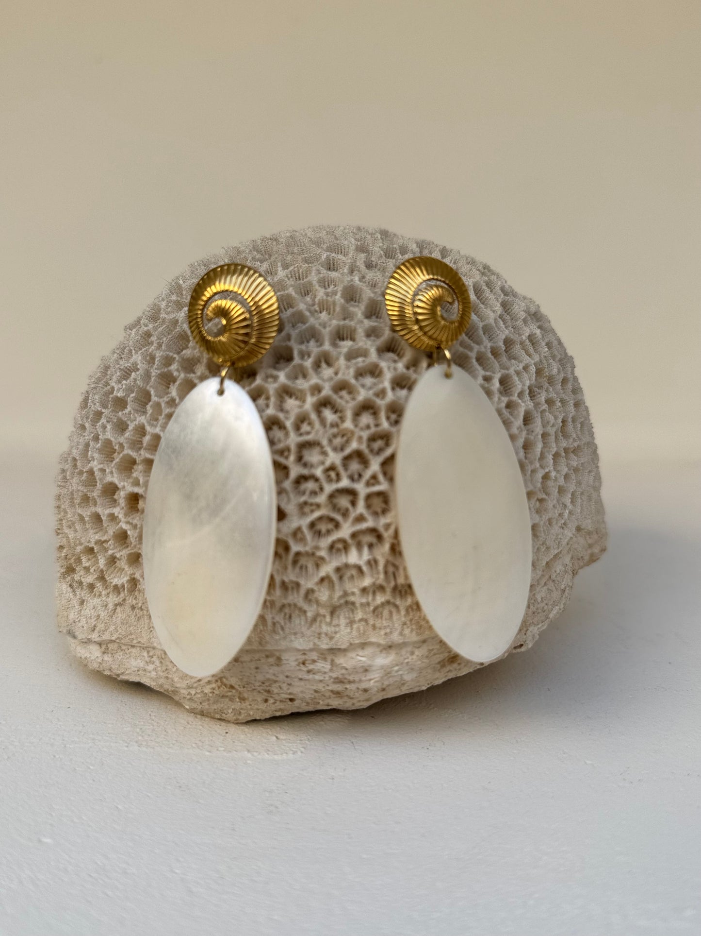 Boucles d’oreilles Blanches écumes