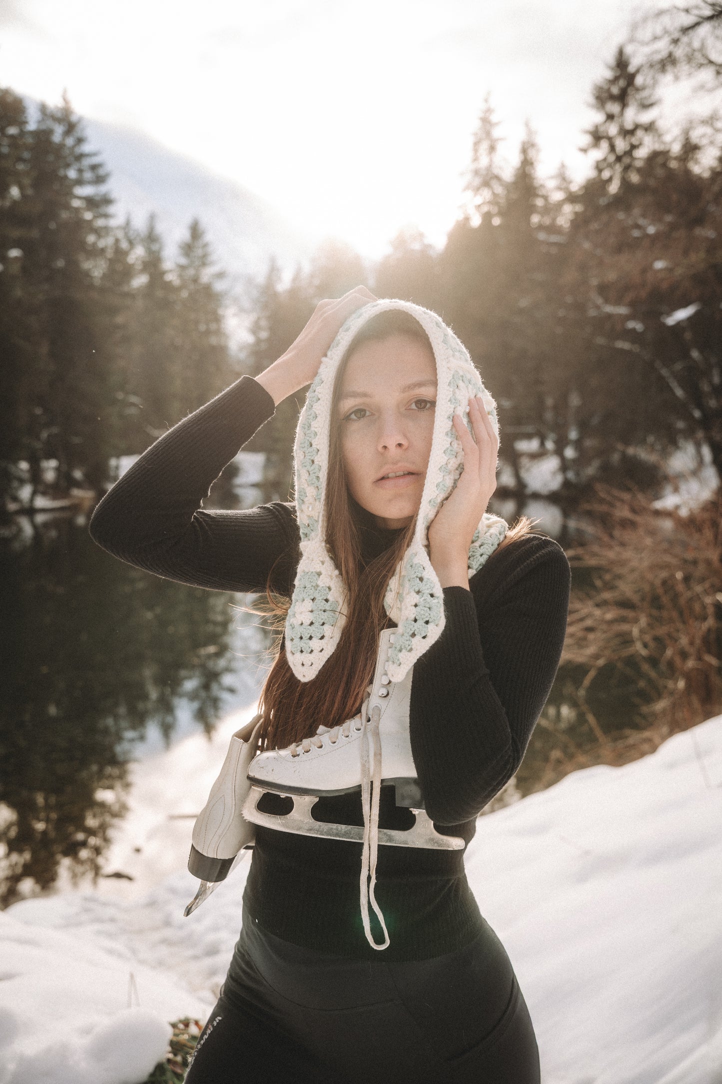 Cagoule crochet Azul Cielo