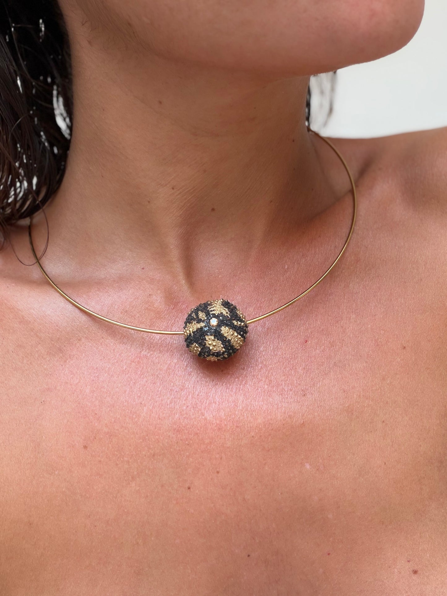 Collier oursin - Jonc Marin