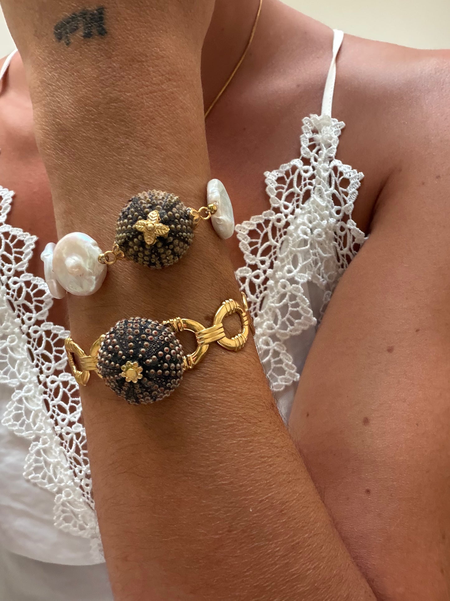 Bracelet Sea Urchin & Pearl