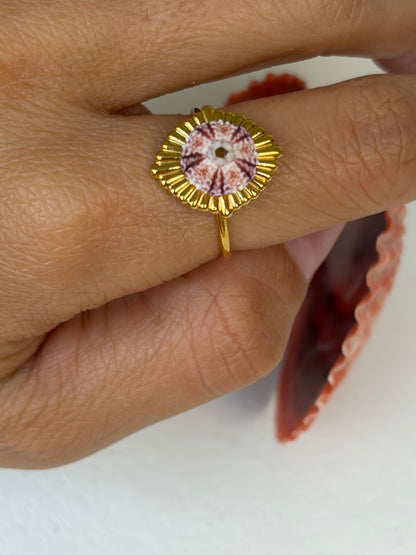 Bague Pink Urchin Goldy