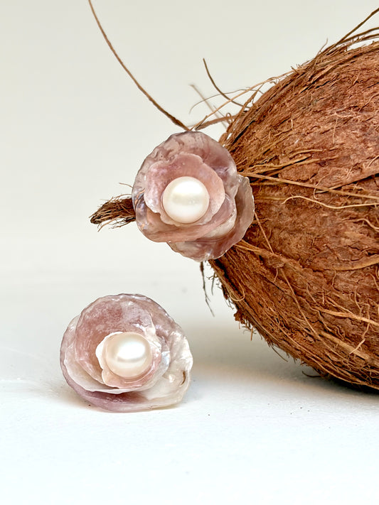 Boucles d’oreilles - Rosé du matin