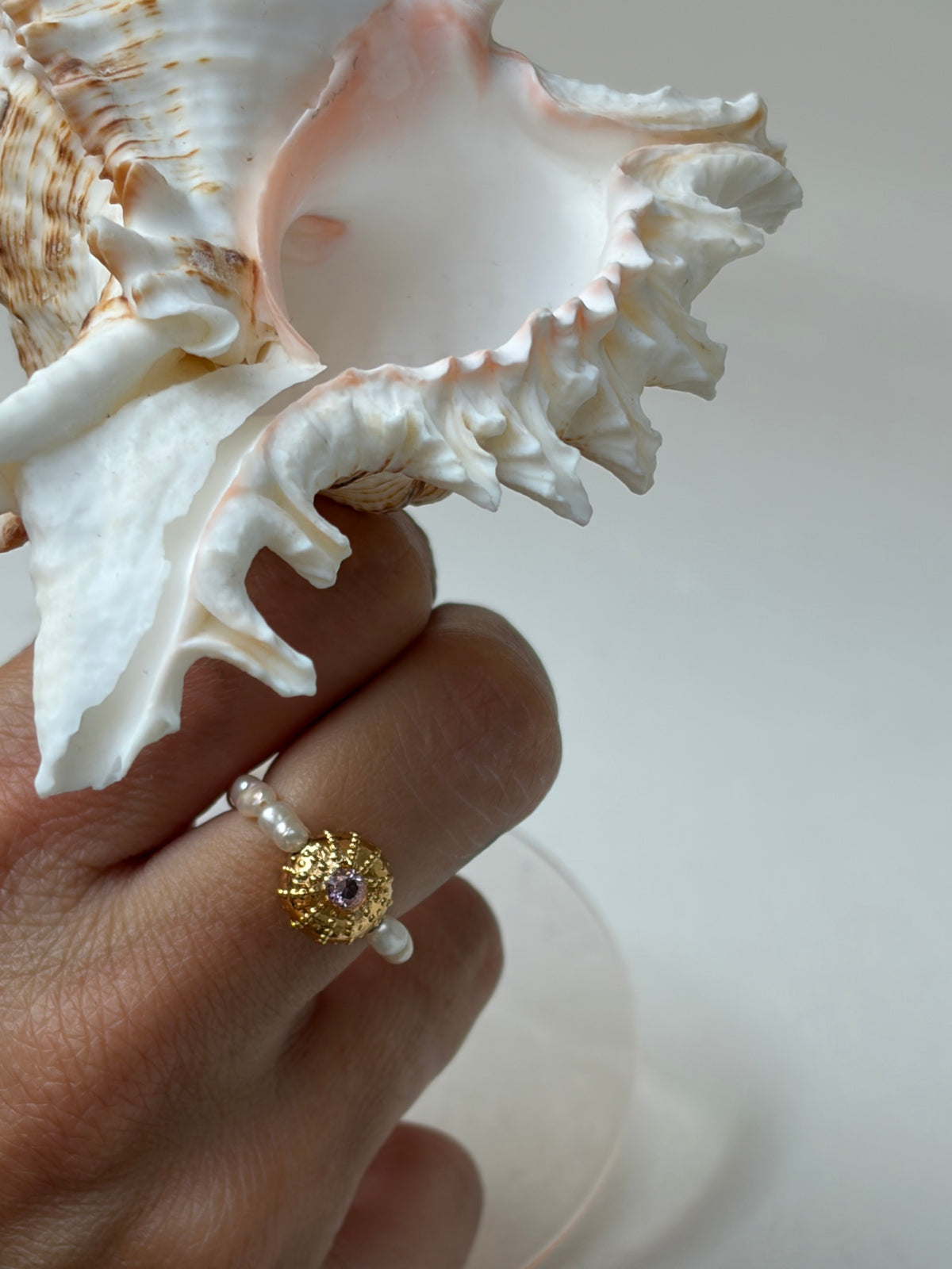 Bague - Gold Wave- Pink - Pièce charismatique