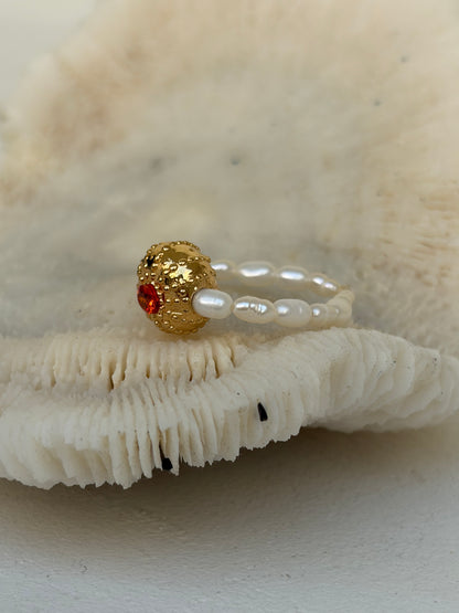Bague - Gold Wave- Orange mandarine  - Édition limitée (Copie)