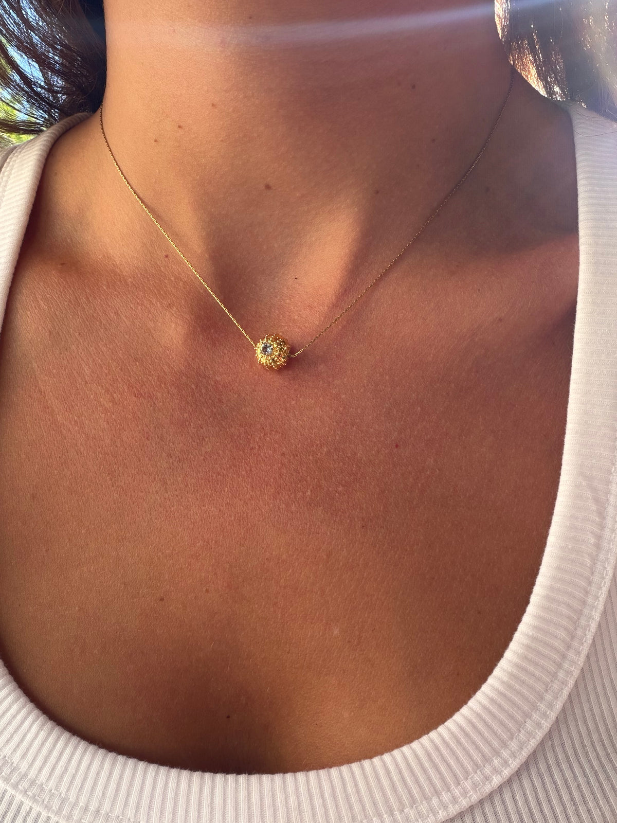 Collier Gold plated  Ursinu Azul - exclusif chez Kaküka Jewelry