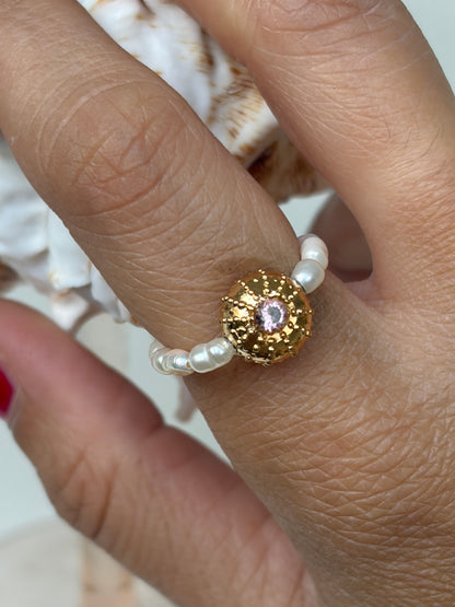 Bague - Gold Wave- Pink - Pièce charismatique