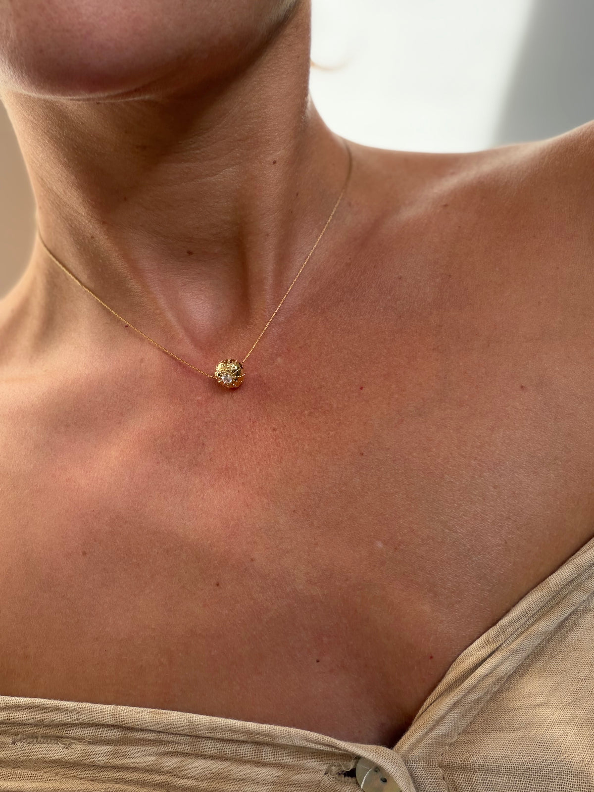 Collier Gold plated  Ursinu cristal  - exclusif chez Kaküka Jewelry (Copie)