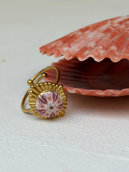 Bague Pink Urchin Goldy