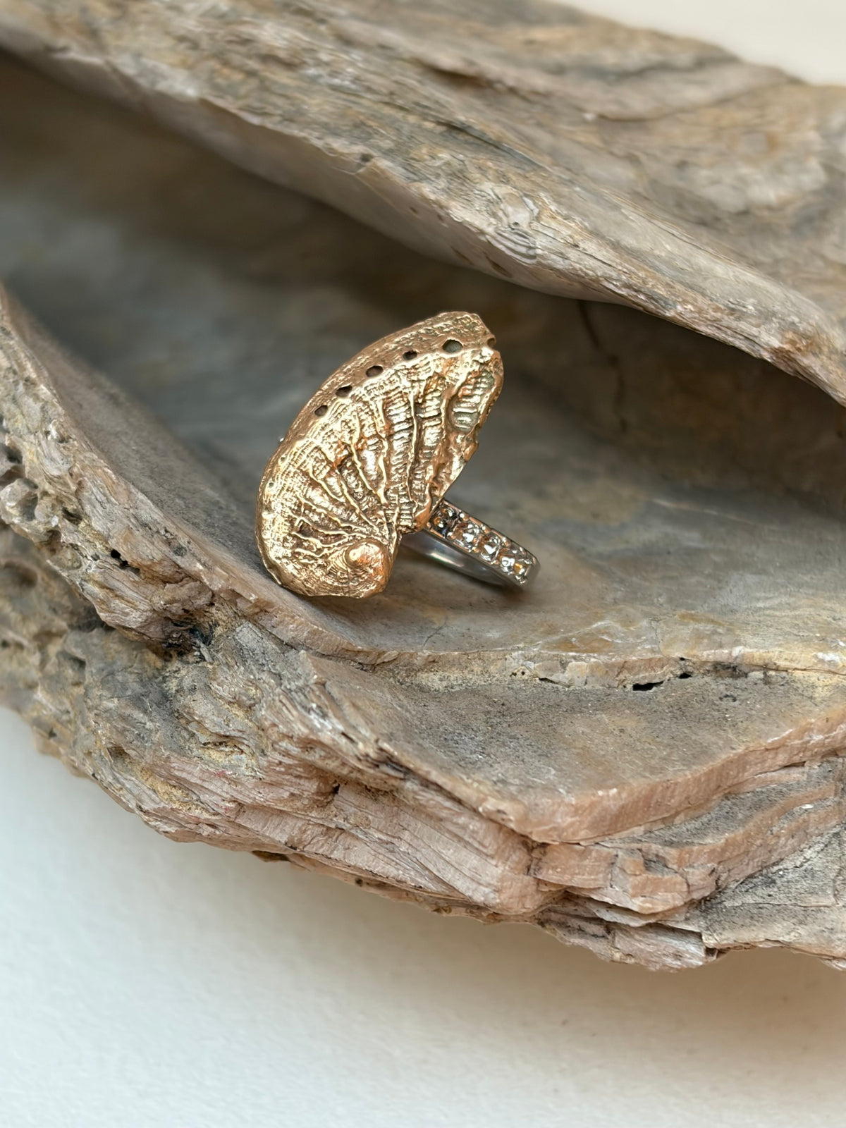 Bague ORMEA - Bronze & Acier inoxydable - Taille 52 - Pièce Exclusive Kaküka Jewelry ©️