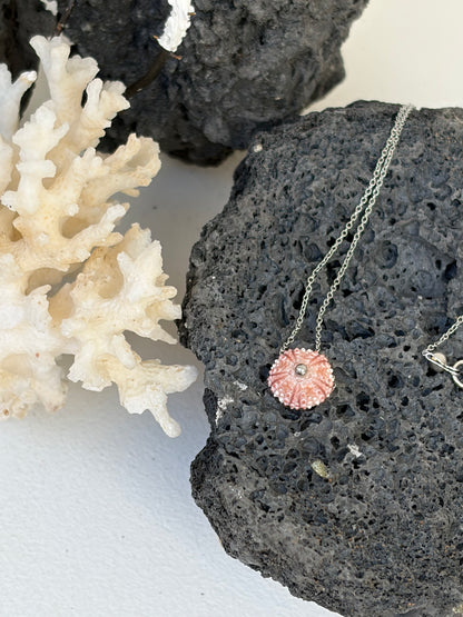 Collier Pink ursinu & Silver