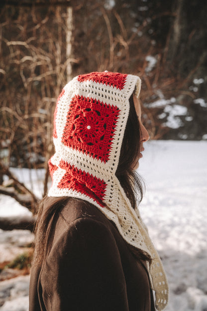 Cagoule crochet Rojo