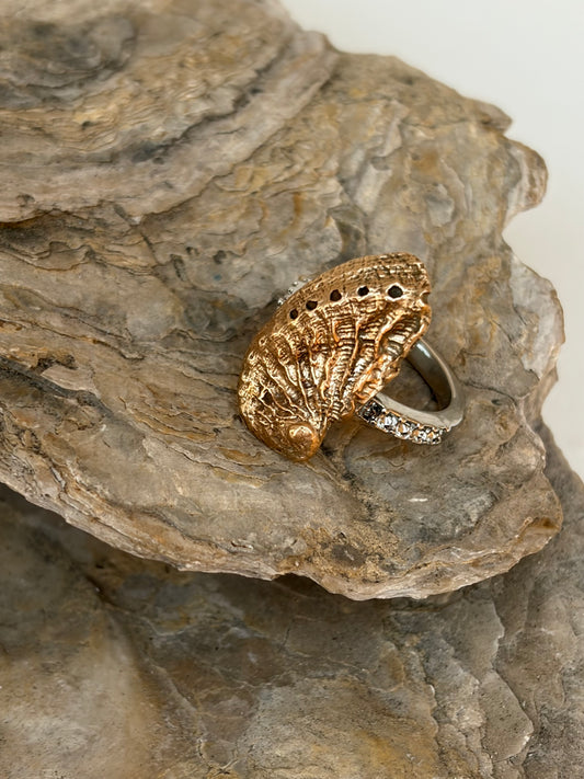 Bague ORMEA - Bronze & Acier inoxydable - Taille 52 - Pièce Exclusive Kaküka Jewelry ©️