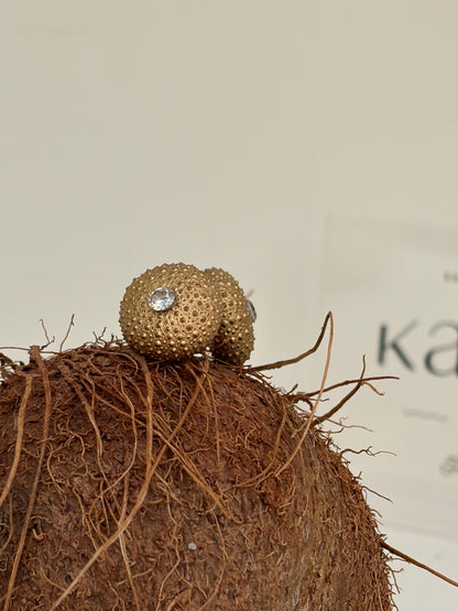 Boucles d’oreilles Prestige Gold- Oursin- pièce unique ©️