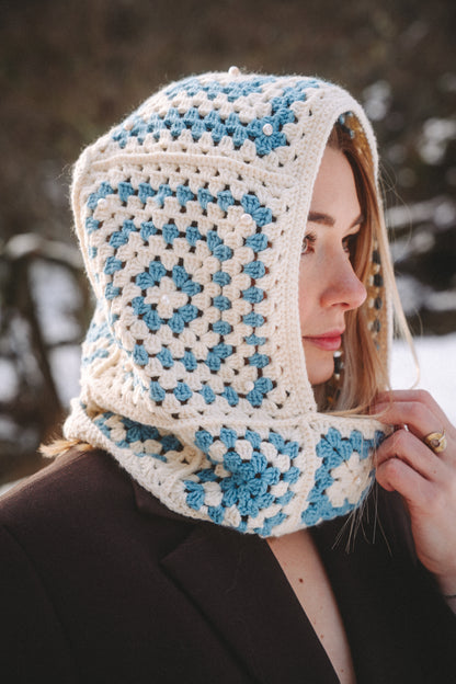 Cagoule crochet Azul