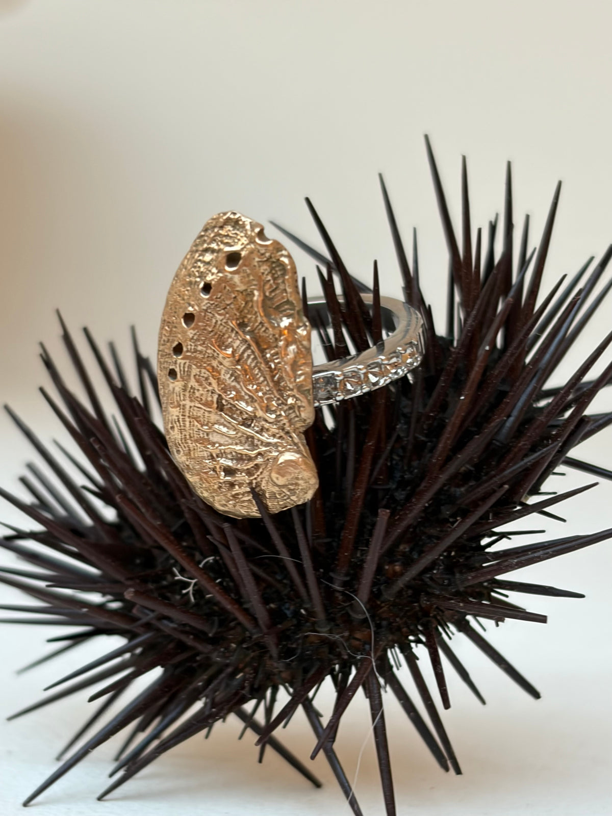 Bague ORMEA - Bronze & Acier inoxydable - Taille 52 - Pièce Exclusive Kaküka Jewelry ©️