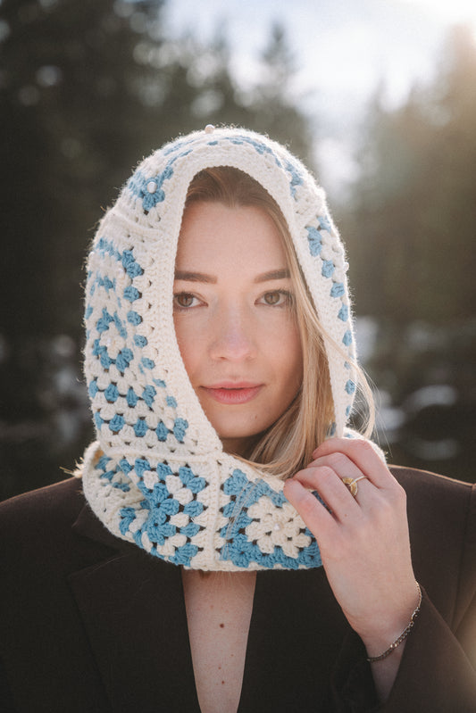 Cagoule crochet Azul