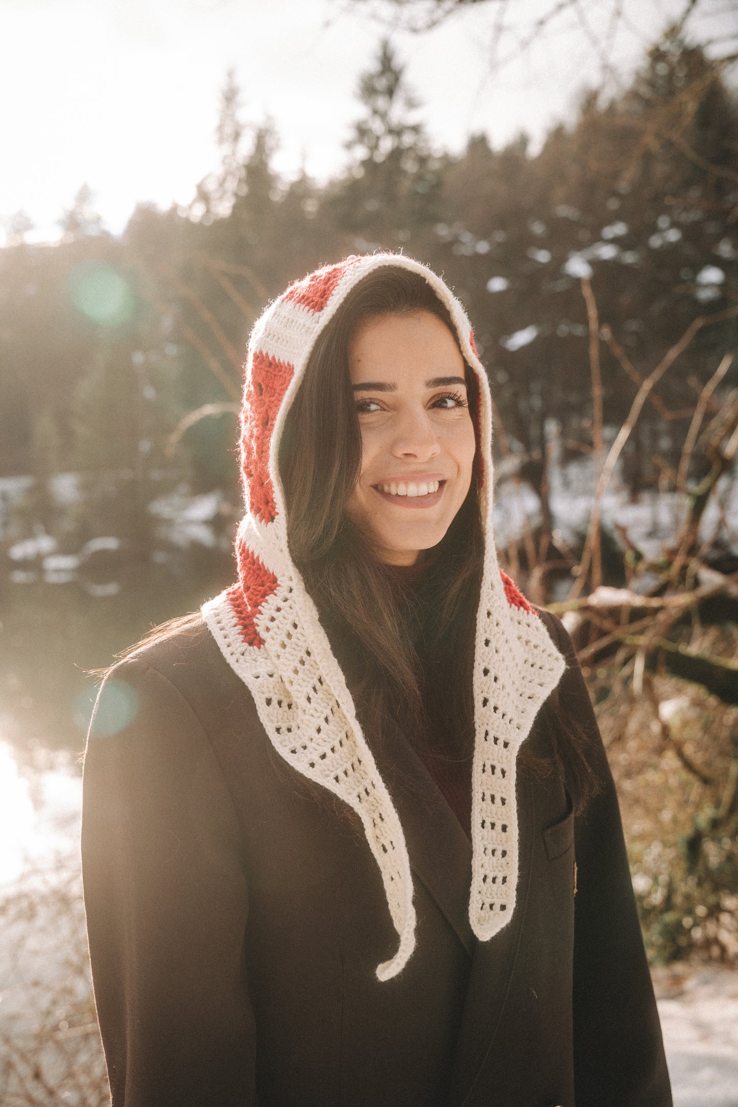 Cagoule crochet Rojo