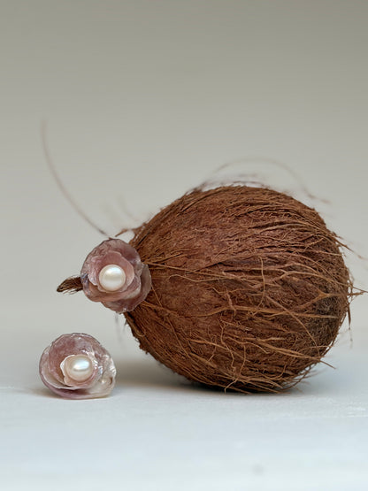 Boucles d’oreilles - Rosé du matin