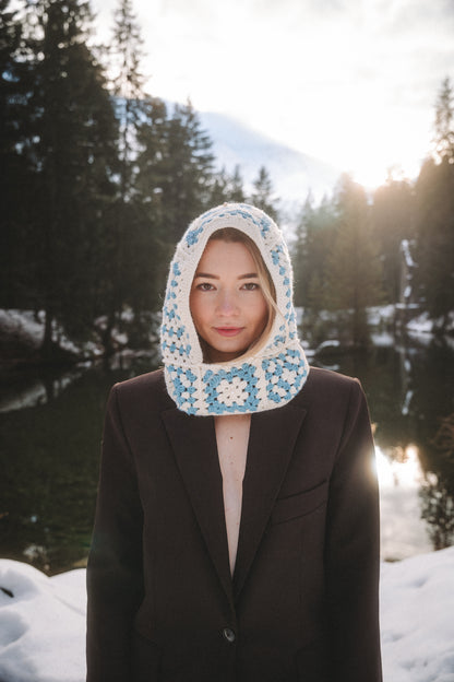 Cagoule crochet Azul