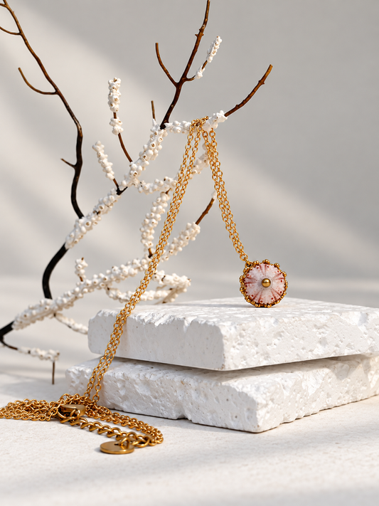 Collier Pink ursinu QUEEN- exclusif chez Kaküka Jewelry- pièce unique