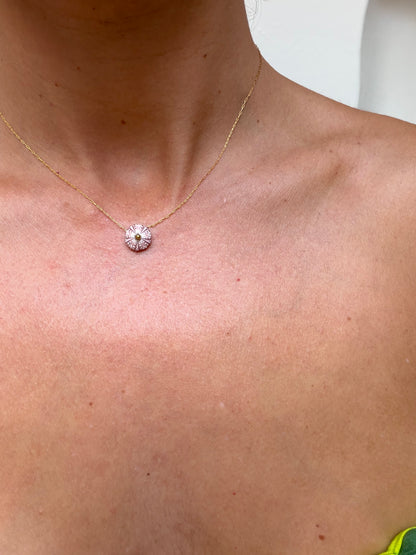 Collier Pink ursinu et cœur boule or