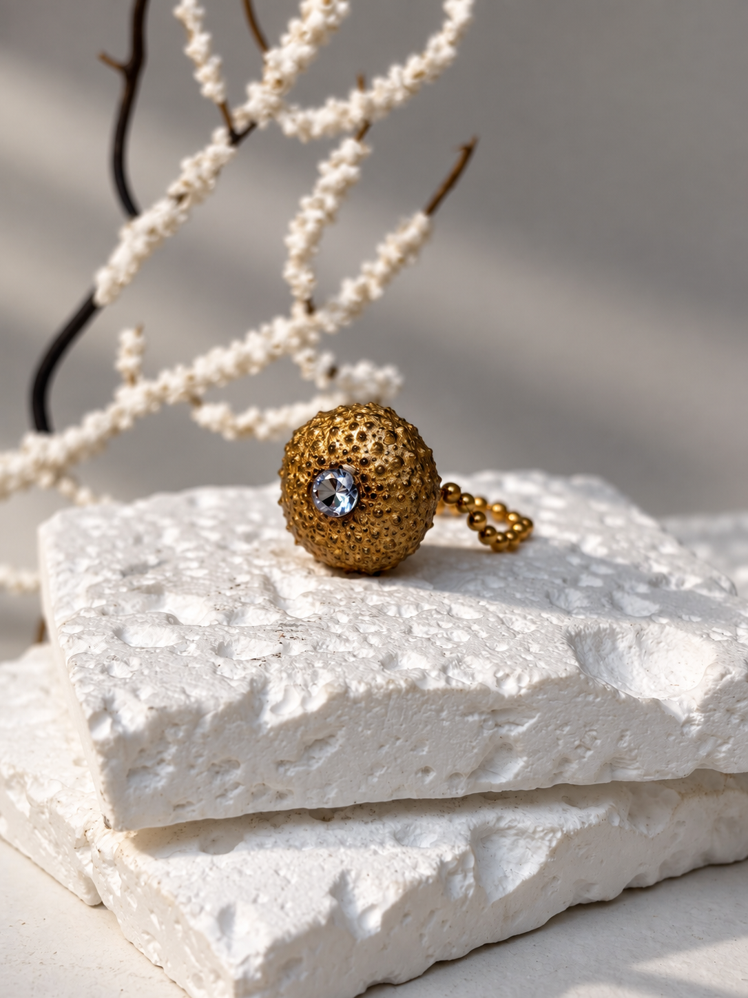 Bague Malo - Oursin de Méditerranée et anneau souple - pièce exclusive signée kaküka Jewelry ©️