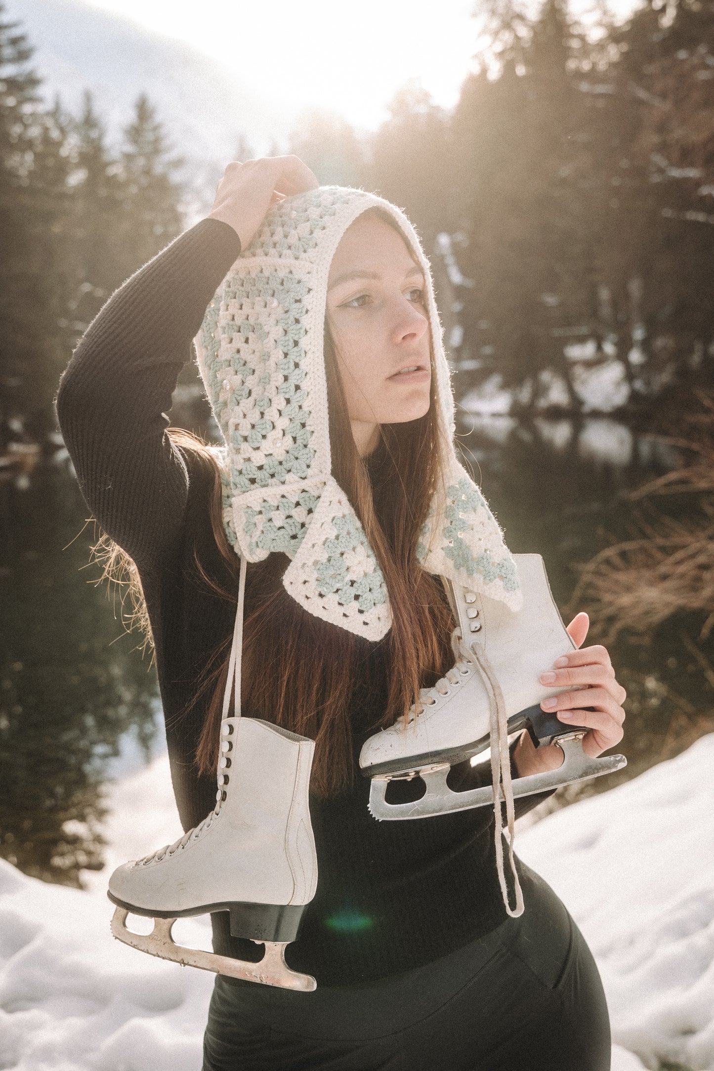 Cagoule crochet Azul Cielo