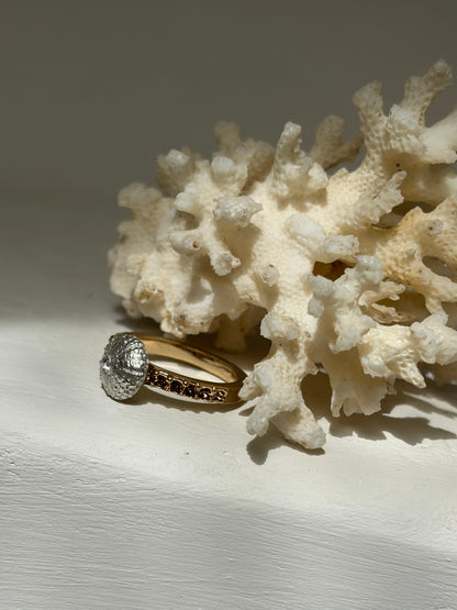 Bague Éclat des Marées - or acier inoxydable et argent massif oursin - exclusif Kaküka taille 52