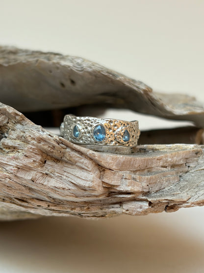Bague Miléade - argent 950 et tanzanite - pièce unique artisanale Kaküka Jewelry ©️