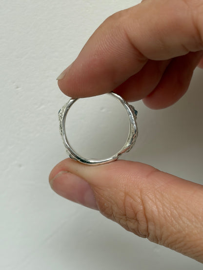 Bague Miléade - argent 950 et tanzanite - pièce unique artisanale Kaküka Jewelry ©️