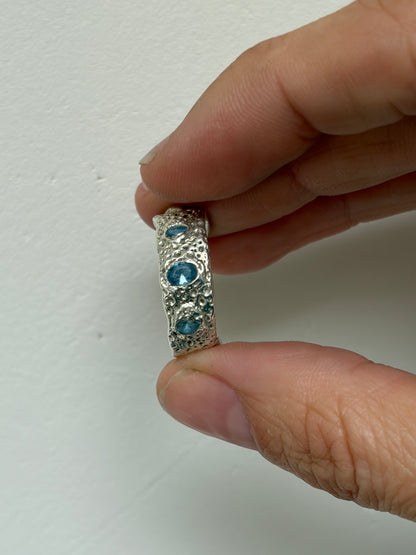 Bague Miléade - argent 950 et tanzanite - pièce unique artisanale Kaküka Jewelry ©️