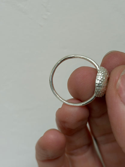 Bague URSINA - Pièce en argent et Oursin- pièce exclusive Kaküka Jewelry ©️
