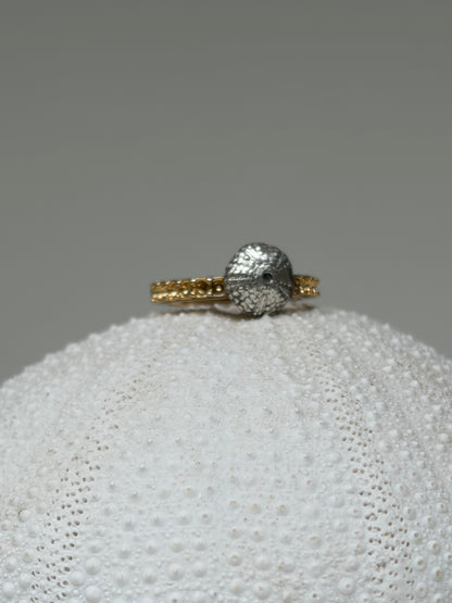 Bague Jupiter - bague oursin argent 950 et acier inoxydable eoursin - exclusif Kaküka Jewelry ©️