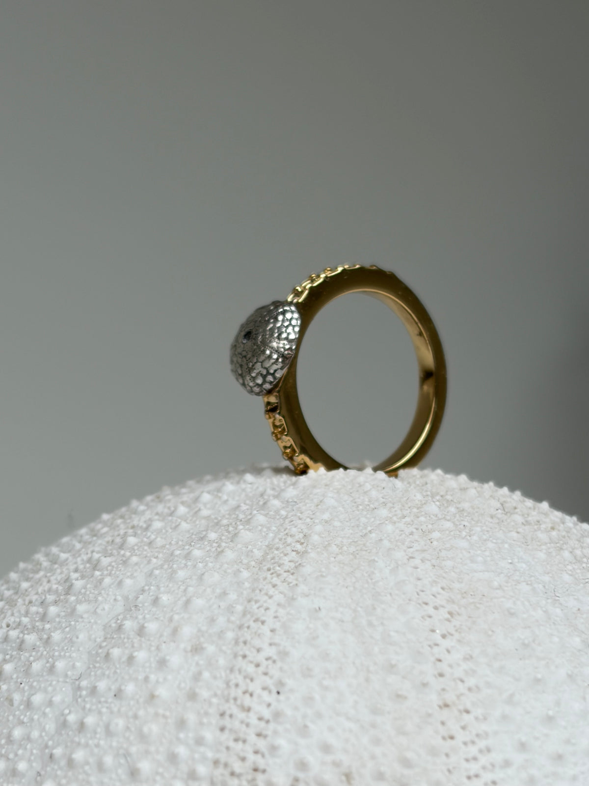 Bague Jupiter - bague oursin argent 950 et acier inoxydable eoursin - exclusif Kaküka Jewelry ©️