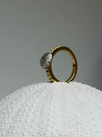 Bague Jupiter - bague oursin argent 950 et acier inoxydable eoursin - exclusif Kaküka Jewelry ©️